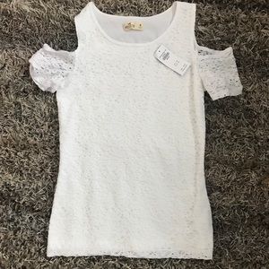 White lace hollister shirt